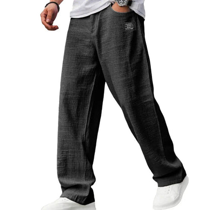 Breathable Straight-Leg Trousers for Men