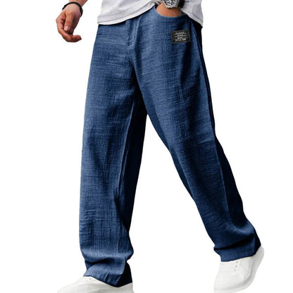 Breathable Straight-Leg Trousers for Men