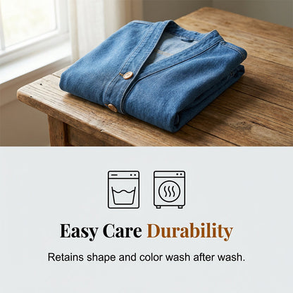 🧥Women's Classic Button Front Denim Jacket