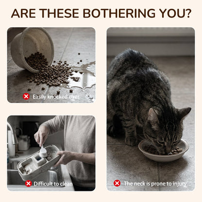 🐾 Anti-Slip Elevated 3-Bowl Pet Feeder! 🍲🐶🐱