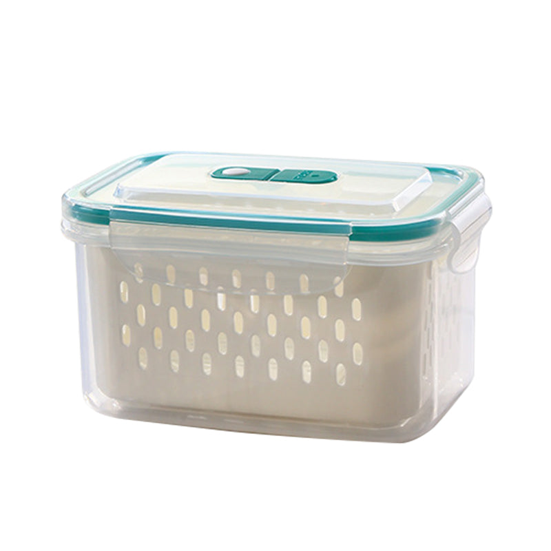 🥗 🧊 2 in 1 Draining Fresh-Keep Food Container – Airtight & Microwave Safe – Fridge Essential 🔒