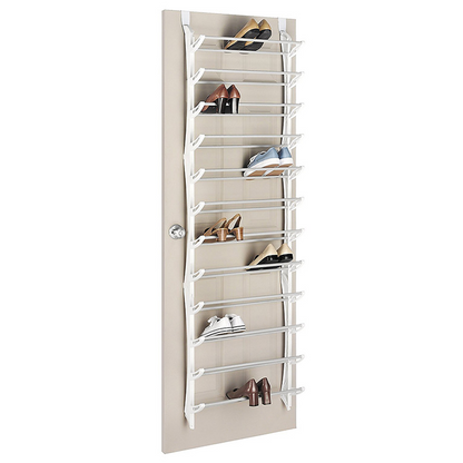 👟  Over-the-Door Shoe Rack Organizer – 24 pockets & tool-free install – Fits standard doors, holds up to 24 pairs – perfect for entryway or closet 🚪✨