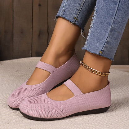 👟Breathable Knit Flats – Soft as clouds, anti‑slip sole. Walk for hours, feet stay cool & fresh. Your new favourite! 🌸✨