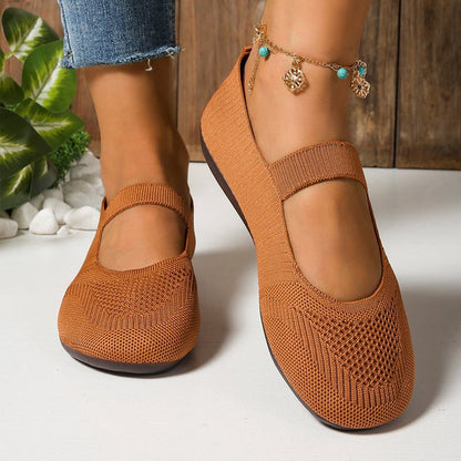 👟Breathable Knit Flats – Soft as clouds, anti‑slip sole. Walk for hours, feet stay cool & fresh. Your new favourite! 🌸✨