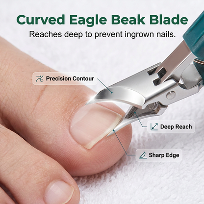 ✂️ 3-Piece Professional Toenail Clipper Set – Precision Curved Blades, Non-Slip Grip & Travel Case 🦶✨