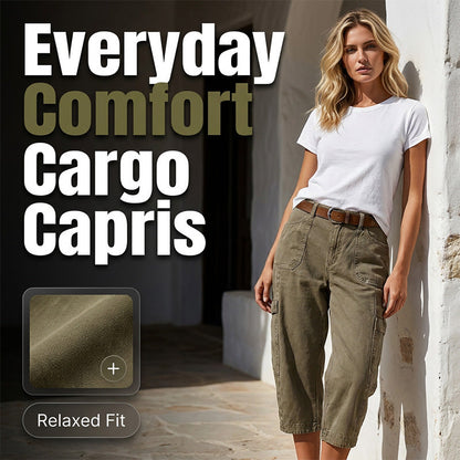 👖Women's Relaxed Casual Cargo Capris – Utility Pockets, Breathable, Relaxed Fit ✨