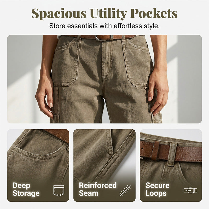 👖Women's Relaxed Casual Cargo Capris – Utility Pockets, Breathable, Relaxed Fit ✨