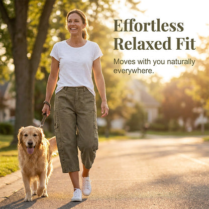 👖Women's Relaxed Casual Cargo Capris – Utility Pockets, Breathable, Relaxed Fit ✨