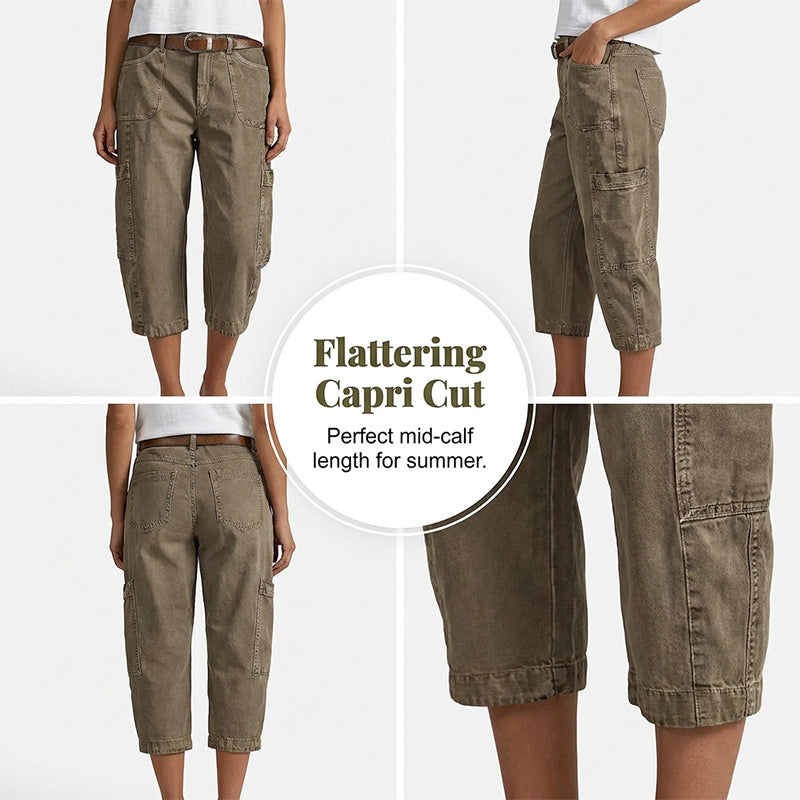 👖Women's Relaxed Casual Cargo Capris – Utility Pockets, Breathable, Relaxed Fit ✨