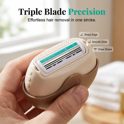 ✨Portable 3-Layer Hair Shaver with Rotating Cover