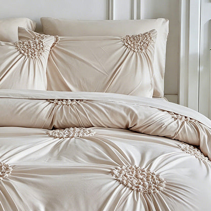 🛏️ ☁️Elegant Pinch Pleat Duvet Cover Set