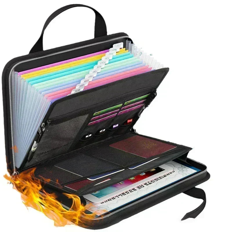 💞 Fireproof Accordion File Folder – Ultimate Document Security 🌸
