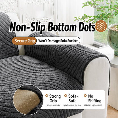 Cloud-Soft Velvet Sofa Cover – Non-Slip & Cozy All Season