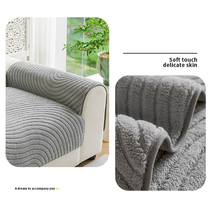 Cloud-Soft Velvet Sofa Cover – Non-Slip & Cozy All Season