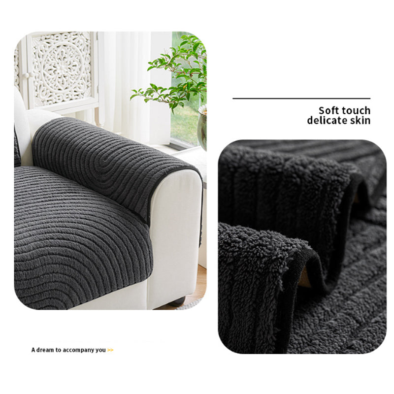 Cloud-Soft Velvet Sofa Cover – Non-Slip & Cozy All Season