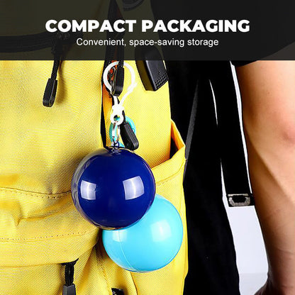 Mini Ball Shape Disposable Raincoat – Ultra‑compact ball packaging fits in any bag, purse or glove box. Waterproof & easy to use – always ready for sudden showers! 🌧️✨