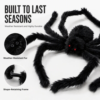 🕷️Oversized Outdoor Halloween Spider – Perfect for Multiple Spots, Haunted House Themes & DIY Scary Displays! 👻✨