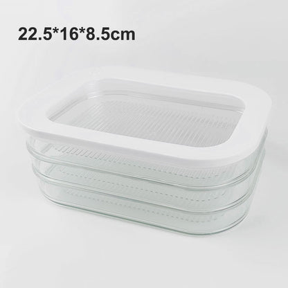 🍱50% OFF! 👀 Clear Fridge Storage Container with Lid – Transparent Visibility, Stackable Design & 3 Size Options – Organize Your Fridge Effortlessly ✨
