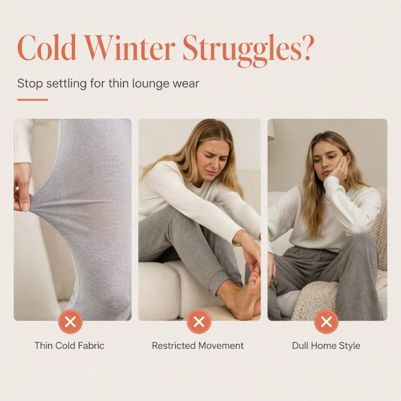 ☁️ Cozy Everyday Comfort | Women's Plush Plaid Wide-Leg Pants