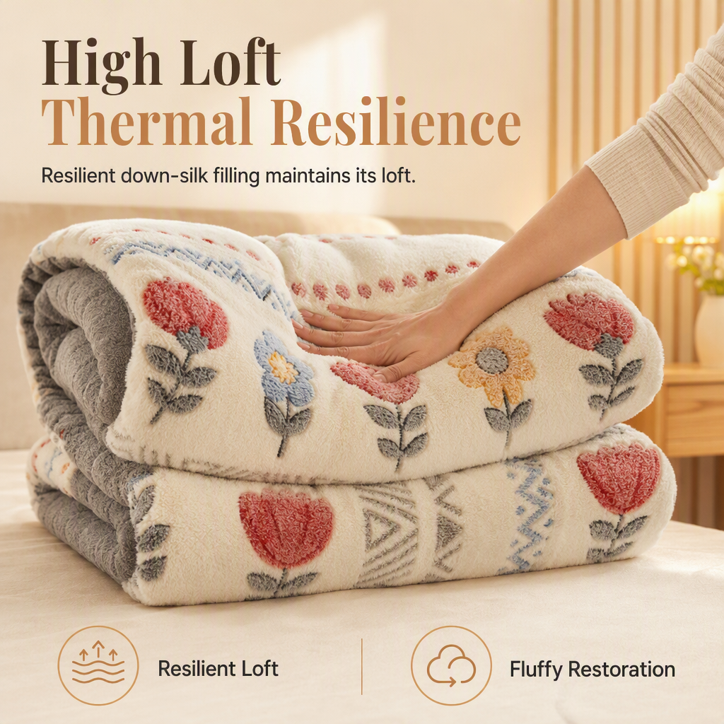 🔥 50% OFF ❄️ Double-Sided Sherpa Fleece Comforter – Thick Warm Winter Quilt, Soft Velvet Feel for Cozy Bedroom Bedding 🛏️✨
