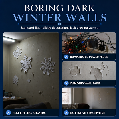 Glowing Snowflake Night Light Wall Stickers