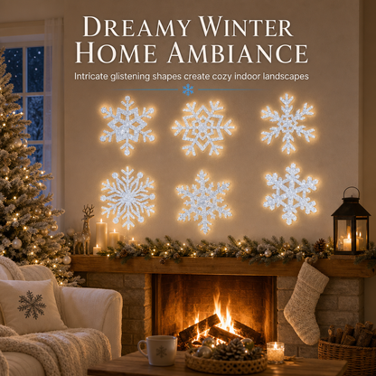 Glowing Snowflake Night Light Wall Stickers