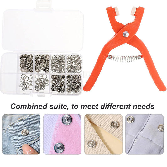 🧷 Sew-Free Snap Fastener Plier Kit — No Needle, No Thread
