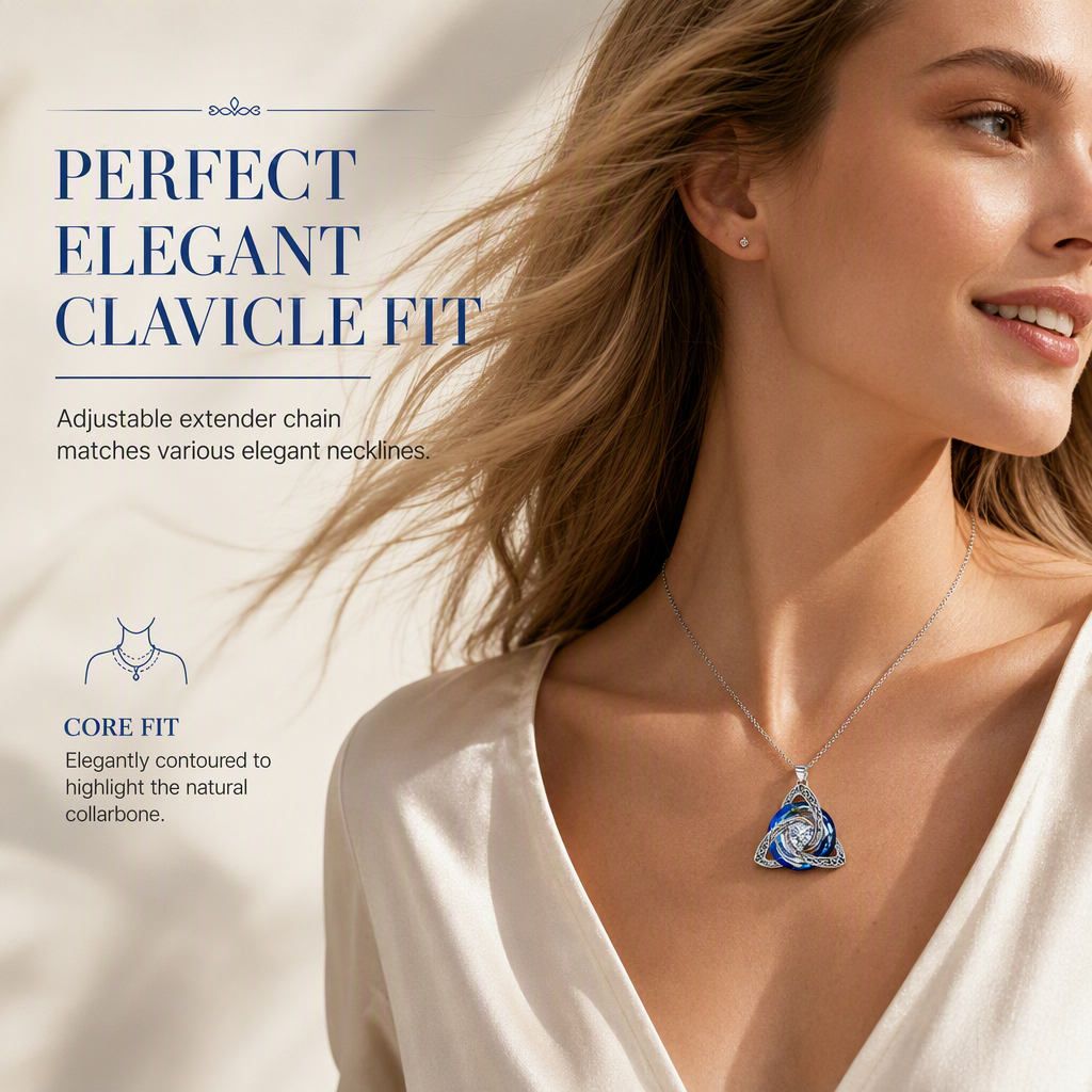Women's Celtic Knot Birthstone Pendant Necklace