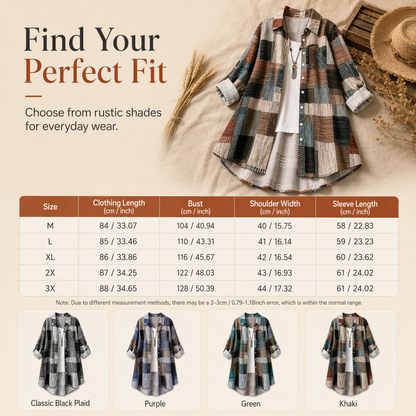 🏁 Classic Plaid, Relaxed Easy Layering | Women's Loose-Fit Shirt Jacket