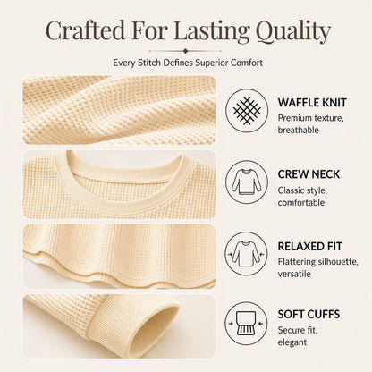 The Waffle-Knit Sweatshirt Made for Easy, Everyday Wear