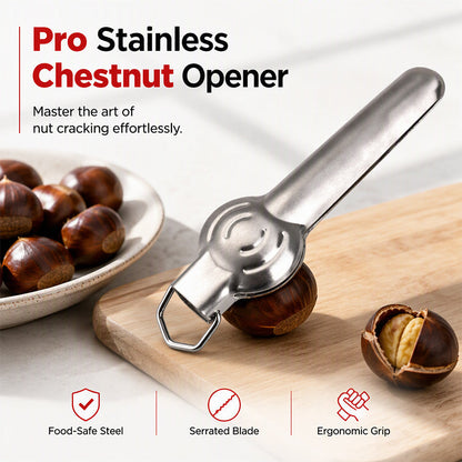🌰 Stainless Steel Chestnut Cracker – Open Chestnuts Easily with a Handy Lever-Assisted Design ✨