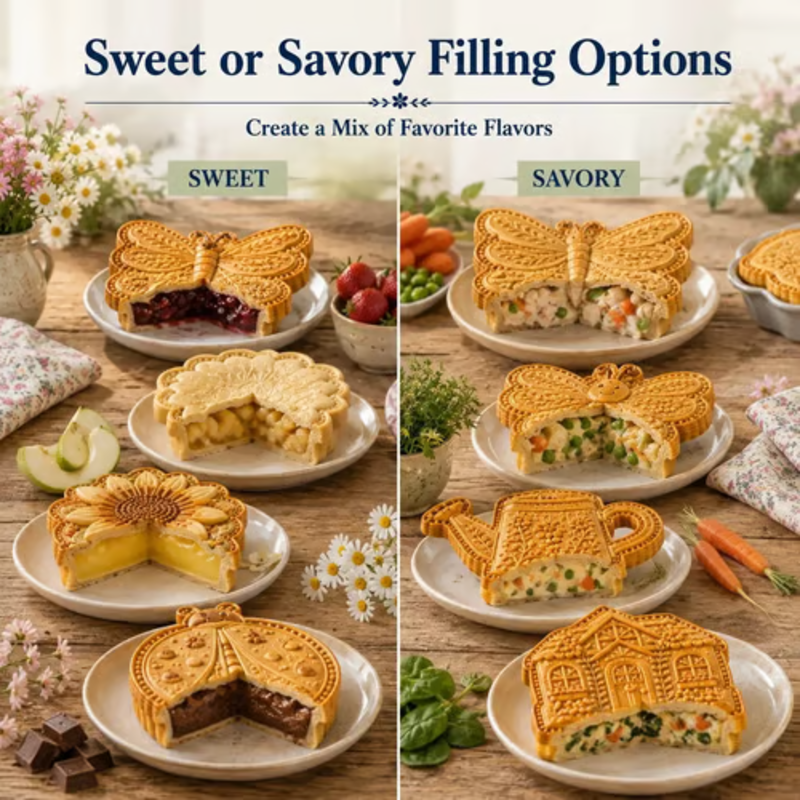 🥧 Floral Pie Press Mold – Easy Decorative Baking for Any Occasion