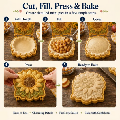 🥧 Floral Pie Press Mold – Easy Decorative Baking for Any Occasion