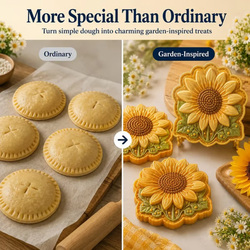🥧 Floral Pie Press Mold – Easy Decorative Baking for Any Occasion
