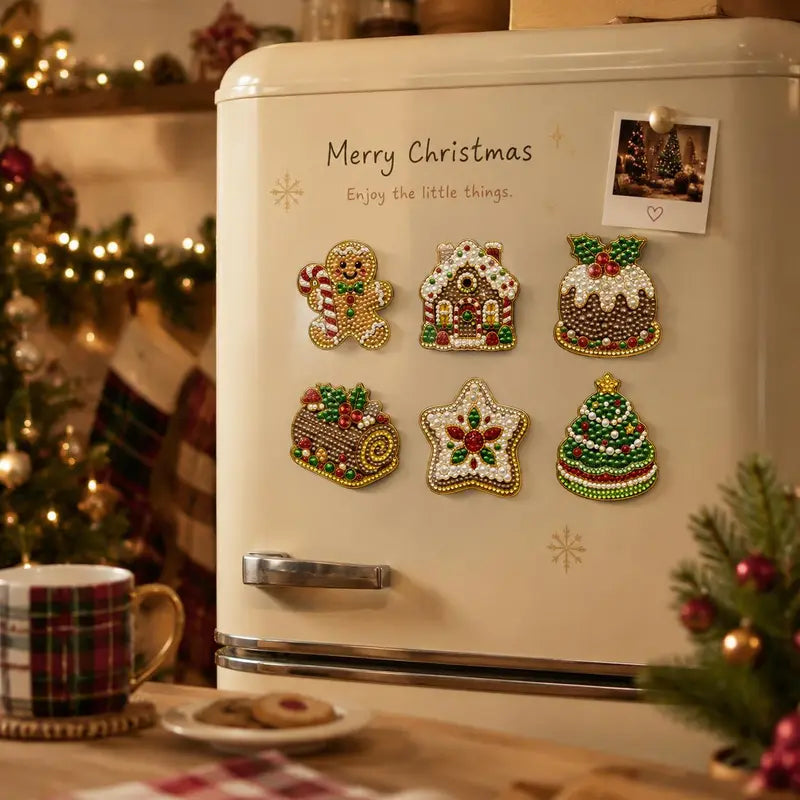 ✨ DIY Sparkling Magnetic Decoration Kit – Fun Holiday Craft for Fridge & Metal Surfaces